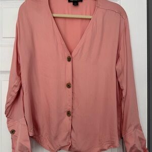 Nordstrom Coral Button-Down Shirt